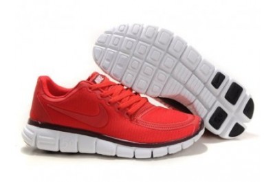 Nike Free 5.0 V4 Womens Running Shoes Red Black